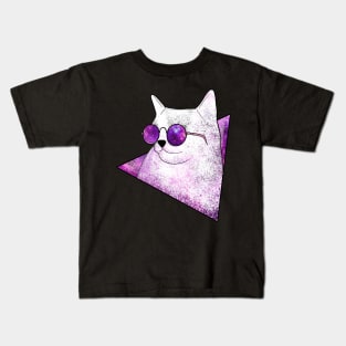 Pink Galaxy Cat Kids T-Shirt